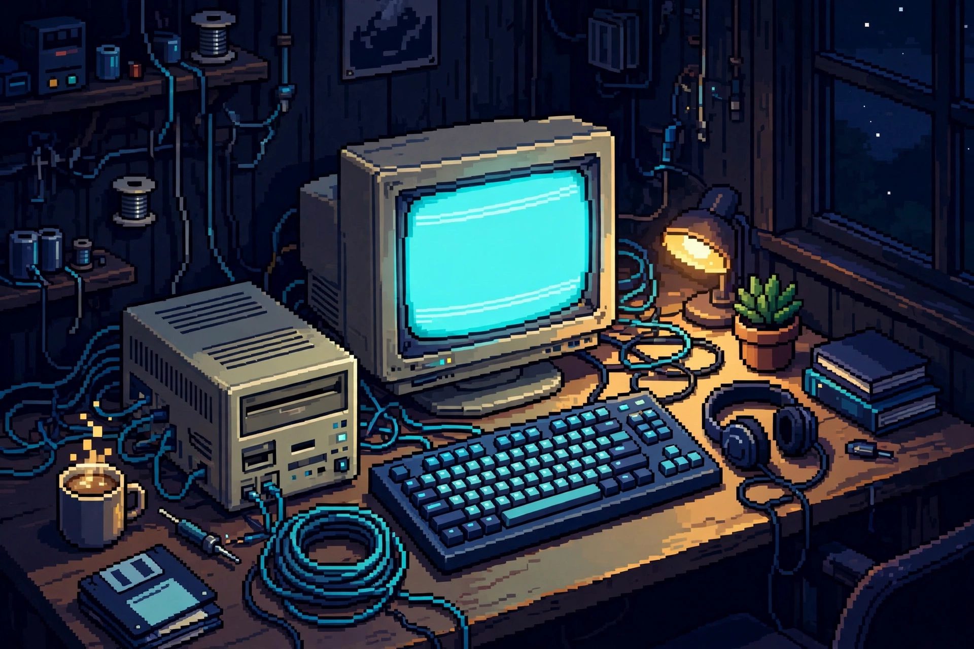 Original Toronto AI workspace artwork — pixel art
